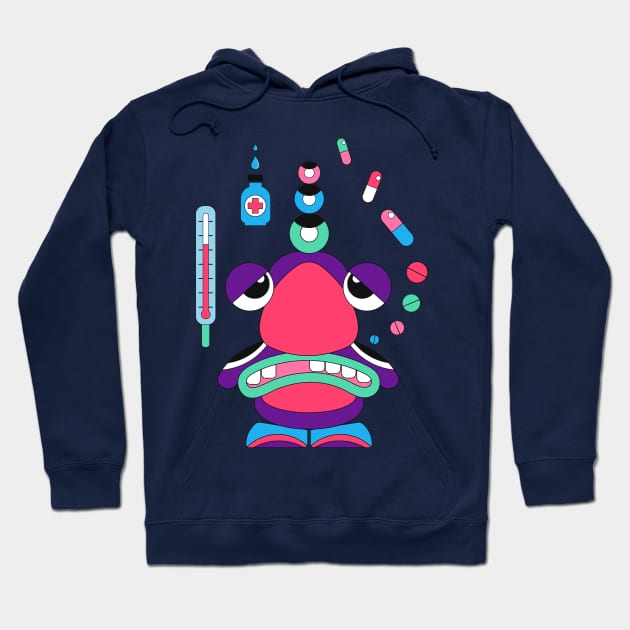 Cartoon sick Hoodie by AndreKENO